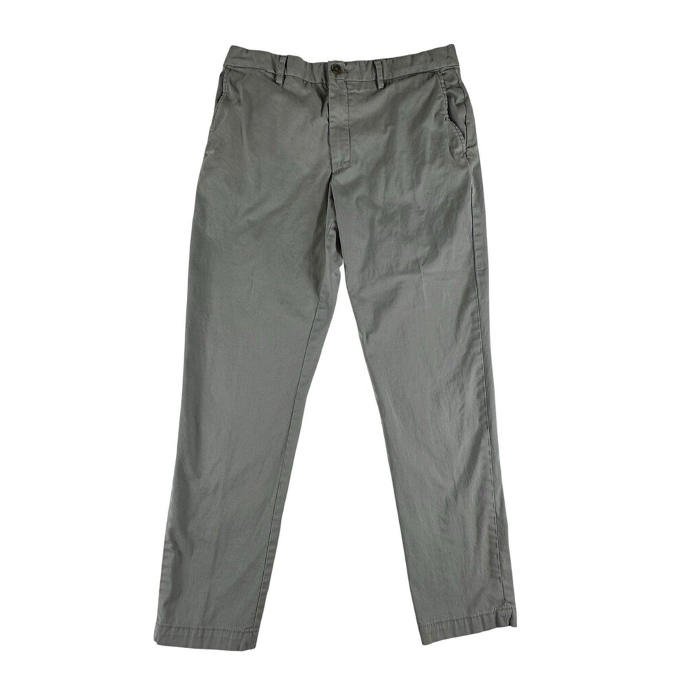 Banana Republic Lived-In Athletic Pants Mens 34x32 Flint Grey Chino S/400028-02